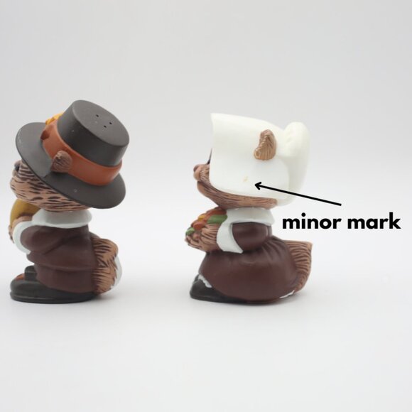 Vintage Hallmark pilgrim chipmunk salt and pepper shakers - Picture 4 of 8